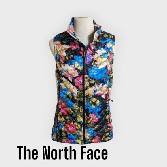 The North Face Jackets & Blazers - The North Face Black Floral Lightweight Vest